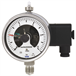 스위치 접점이 있는 부르동관 압력계 (Bourdon tube pressure gauge with switch contacts)